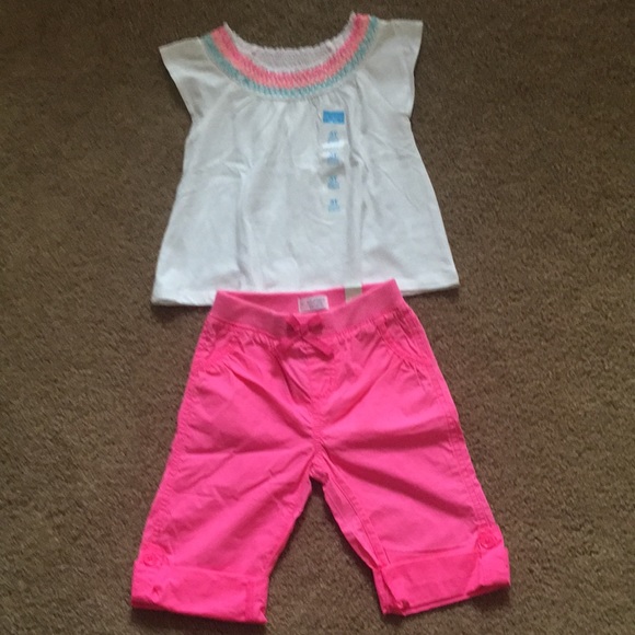 The Children’s Place Girls Short Sleeve Top and Pants